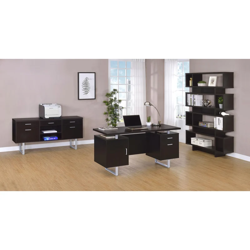 Coaster Furniture Lawtey 801521 60-inch 2-Drawer Office Computer Desk - Cappuccino