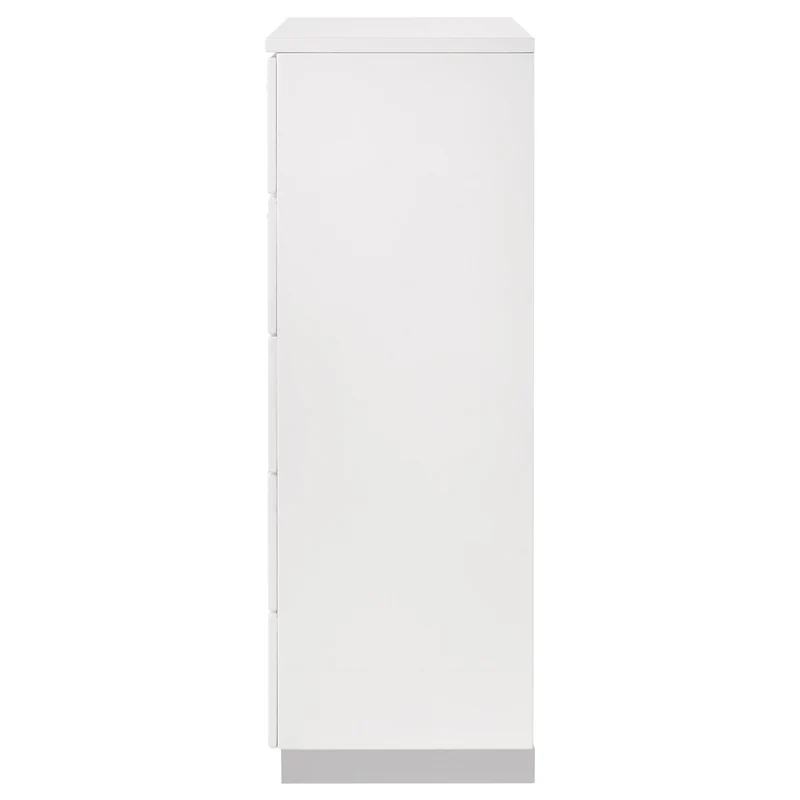 Coaster Furniture Felicity 203505 5-Drawer Bedroom Chest - White High Gloss