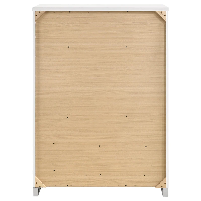 Coaster Furniture Felicity 203505 5-Drawer Bedroom Chest - White High Gloss