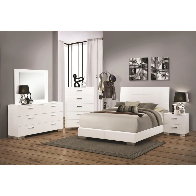 Coaster Furniture Felicity 203504 Dresser Mirror - White High Gloss