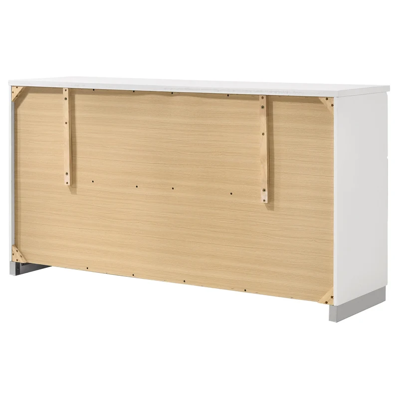 Coaster Furniture Felicity 203503 6-Drawer Dresser - White High Gloss