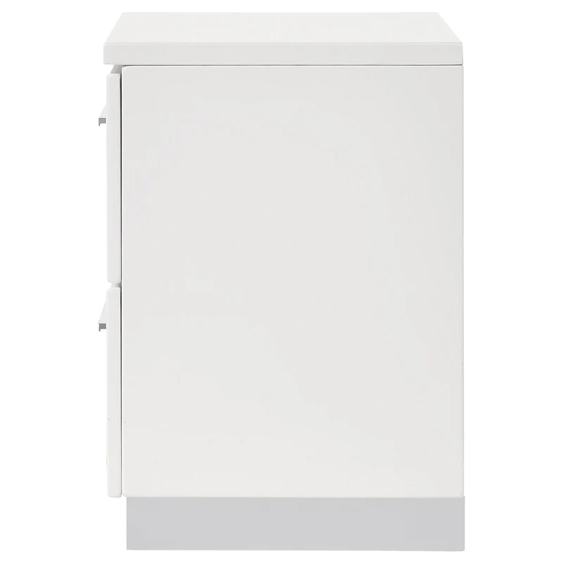 Coaster Furniture Felicity 203502 2-Drawer Nightstand - White High Gloss