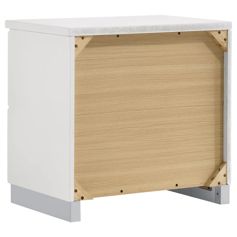Coaster Furniture Felicity 203502 2-Drawer Nightstand - White High Gloss
