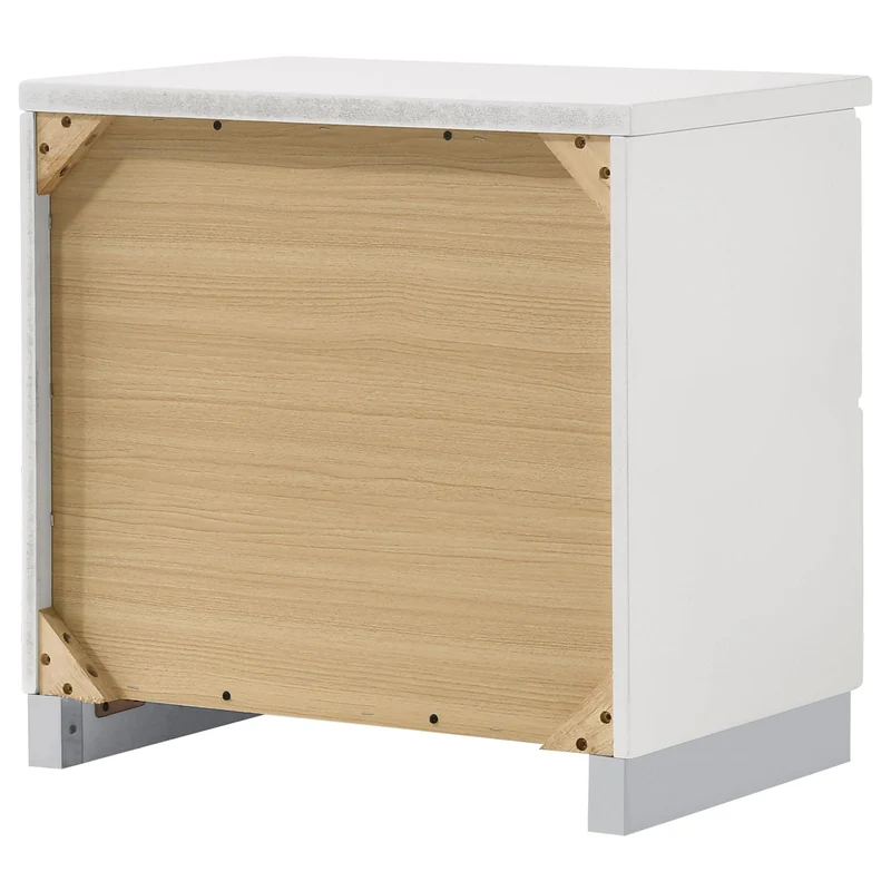 Coaster Furniture Felicity 203502 2-Drawer Nightstand - White High Gloss