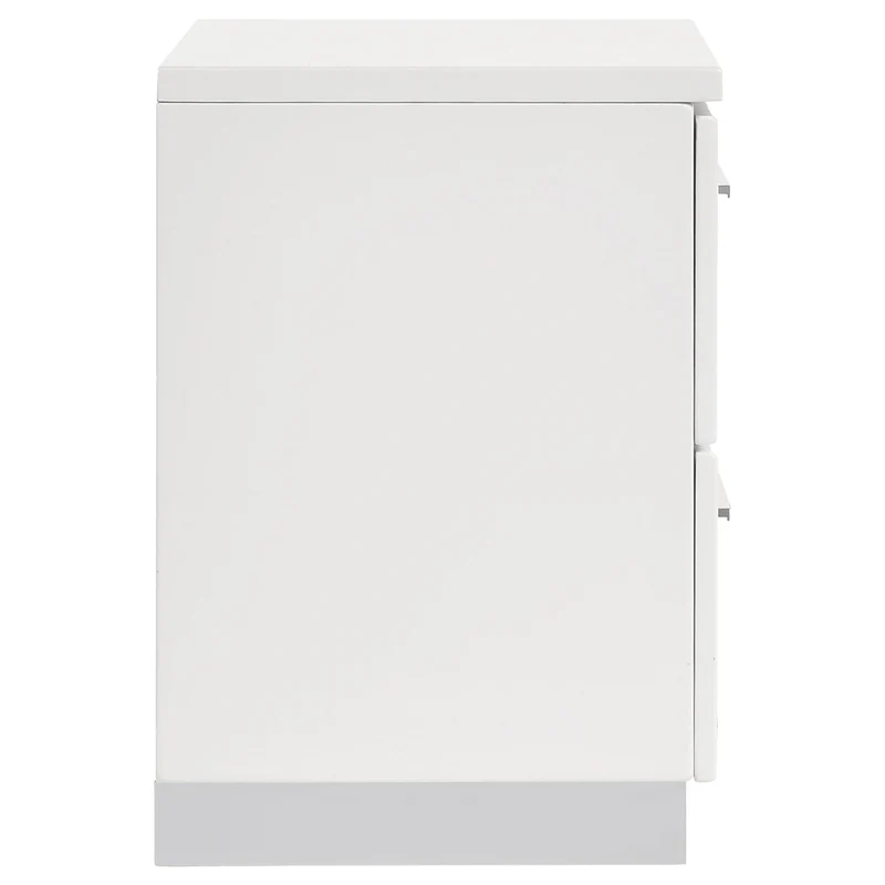Coaster Furniture Felicity 203502 2-Drawer Nightstand - White High Gloss