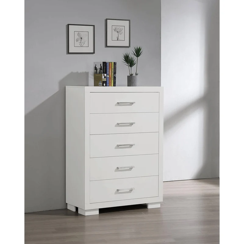Coaster Furniture Jessica 202995 5-Drawer Bedroom Chest - Snow White