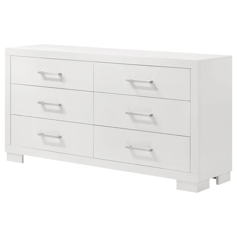 Coaster Furniture Jessica 202993 6-Drawer Dresser - Snow White