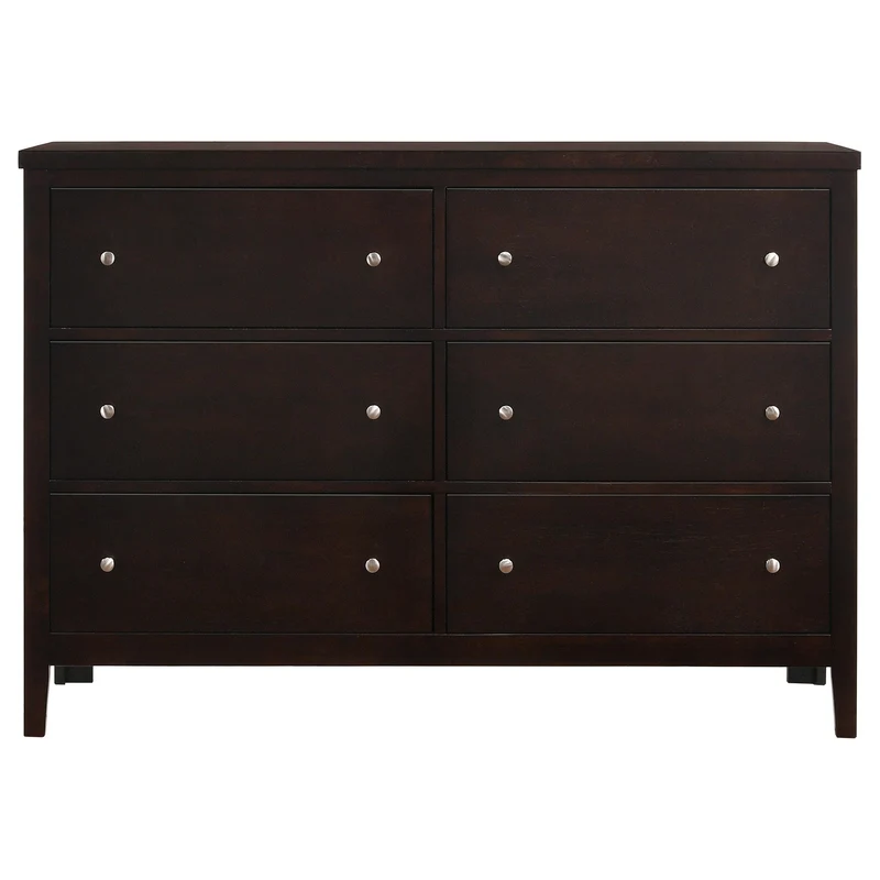 Coaster Furniture Carlton 202093 6-Drawer Dresser - Cappuccino