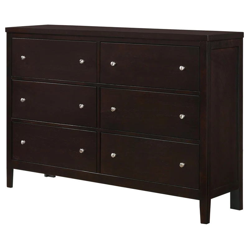Coaster Furniture Carlton 202093 6-Drawer Dresser - Cappuccino
