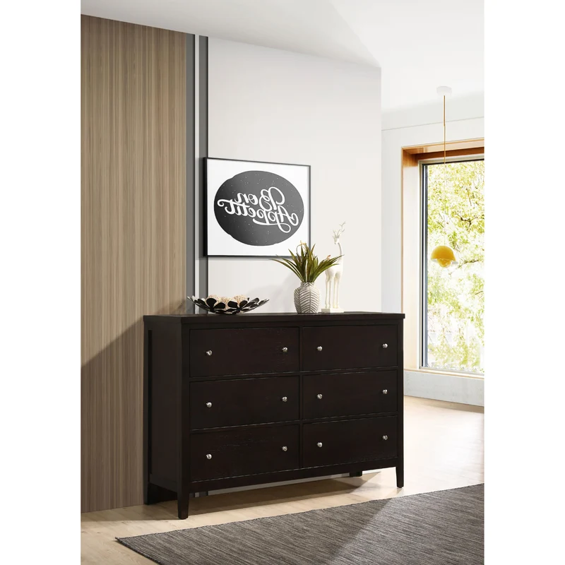 Coaster Furniture Carlton 202093 6-Drawer Dresser - Cappuccino