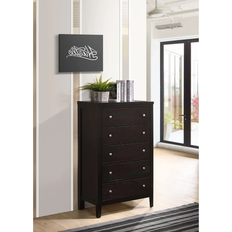 Coaster Furniture Carlton 202095 5-Drawer Bedroom Chest - Cappuccino