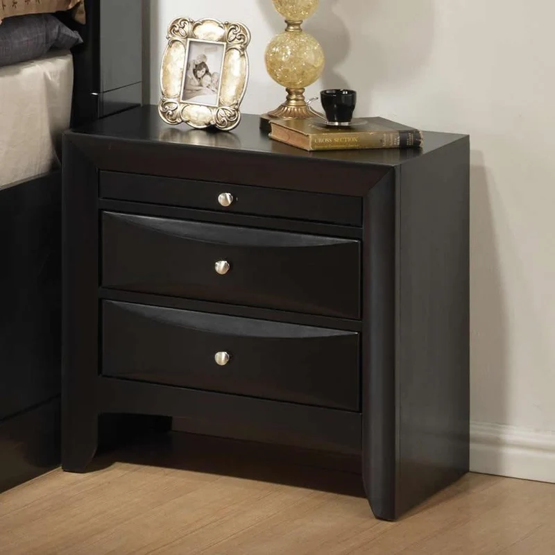 Coaster Furniture Briana 200702 2-Drawer Nightstand - Black
