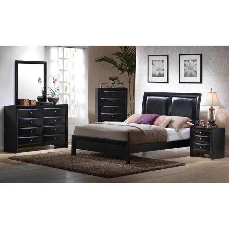 Coaster Furniture Briana 200702 2-Drawer Nightstand - Black