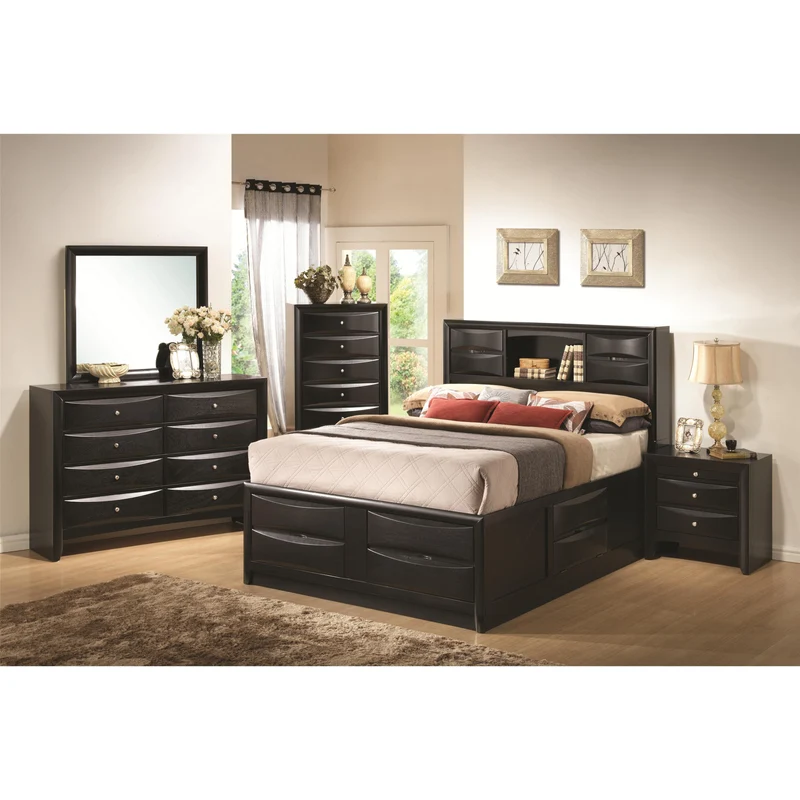Coaster Furniture Briana 200702 2-Drawer Nightstand - Black