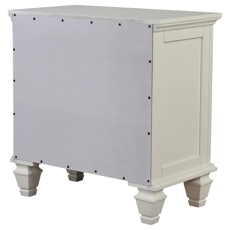 Coaster Furniture Sandy Beach 201302 3-Drawer Nightstand - Cream White
