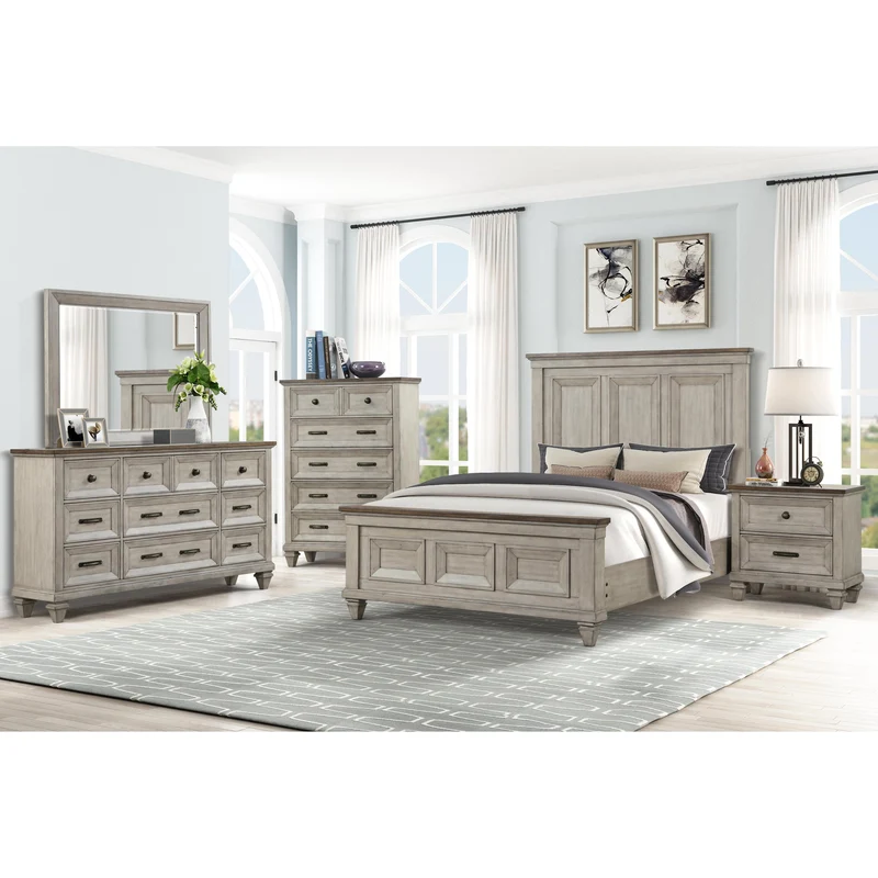 New Classic Furniture Mariana B2114 8 pc King Panel Bedroom Set