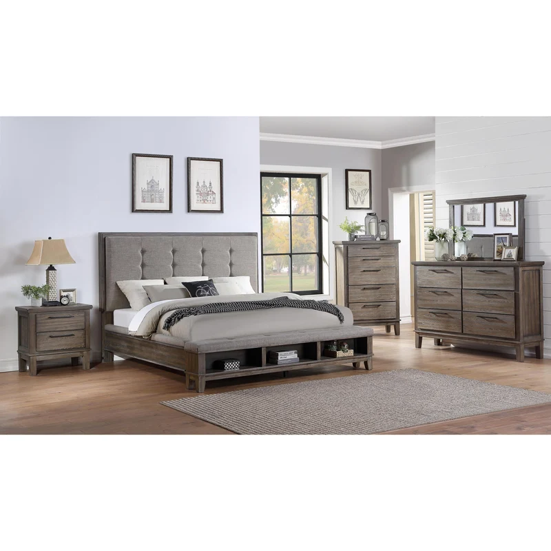 New Classic Furniture Cagney B594G 8 pc King Panel Bedroom Set