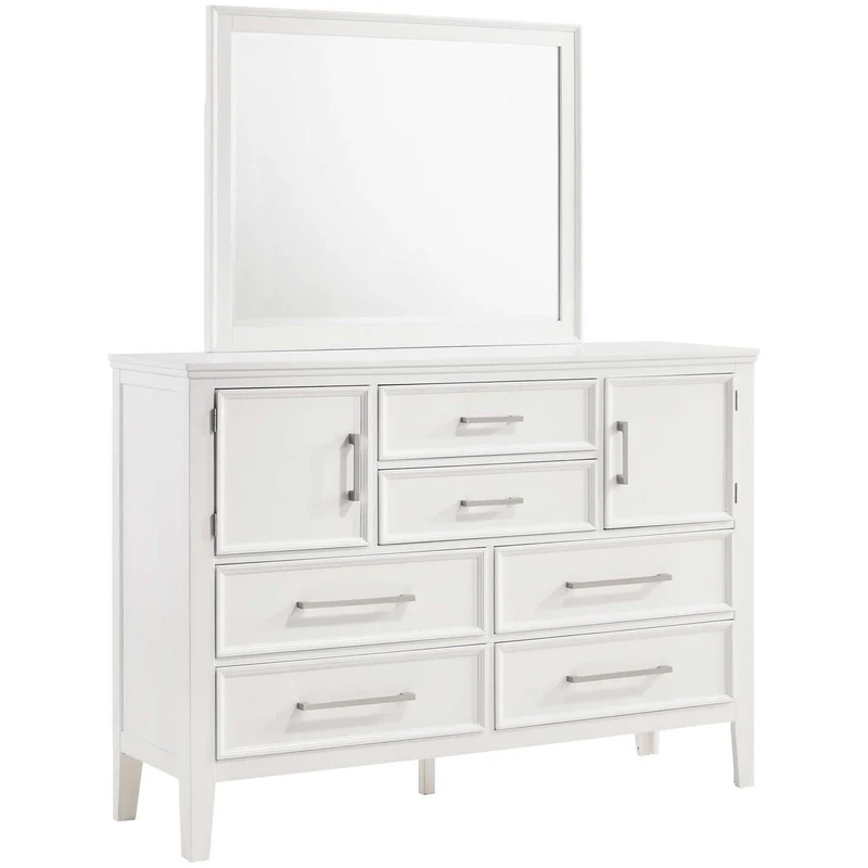 New Classic Furniture Andover B677W 8 pc Twin Panel Bedroom Set