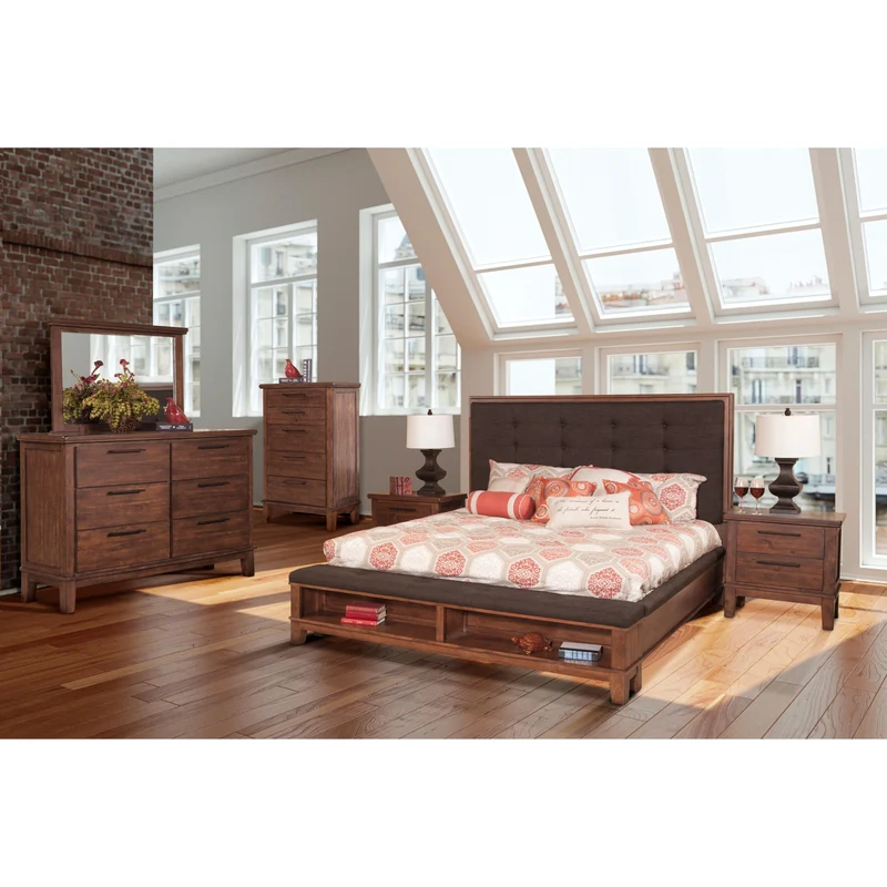 New Classic Furniture Cagney B594 7 pc King Panel Bedroom Set