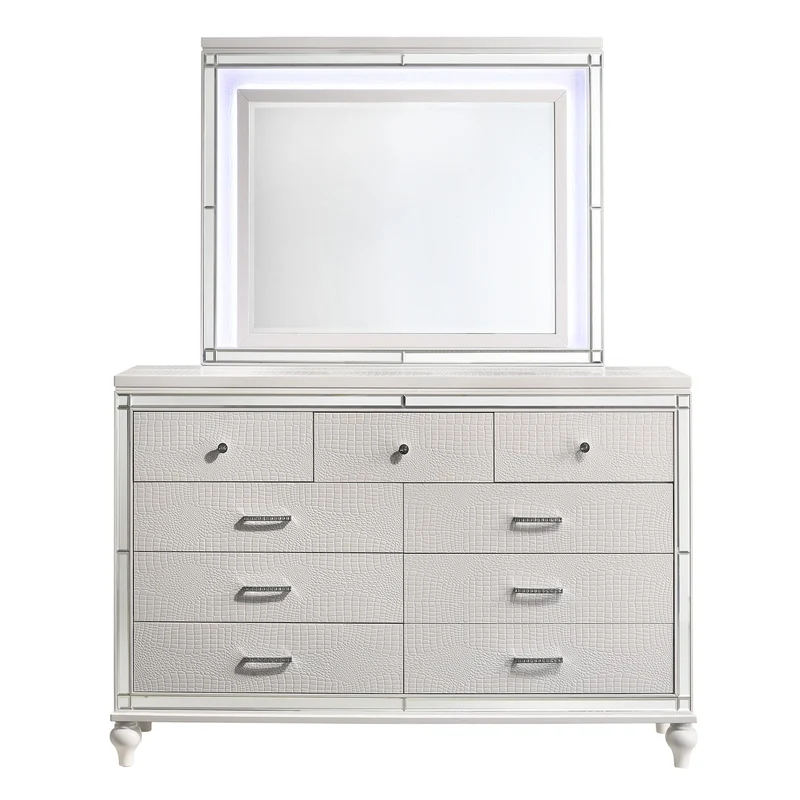 New Classic Furniture Valentino BA9698W 6 pc King Upholstered Bedroom Set