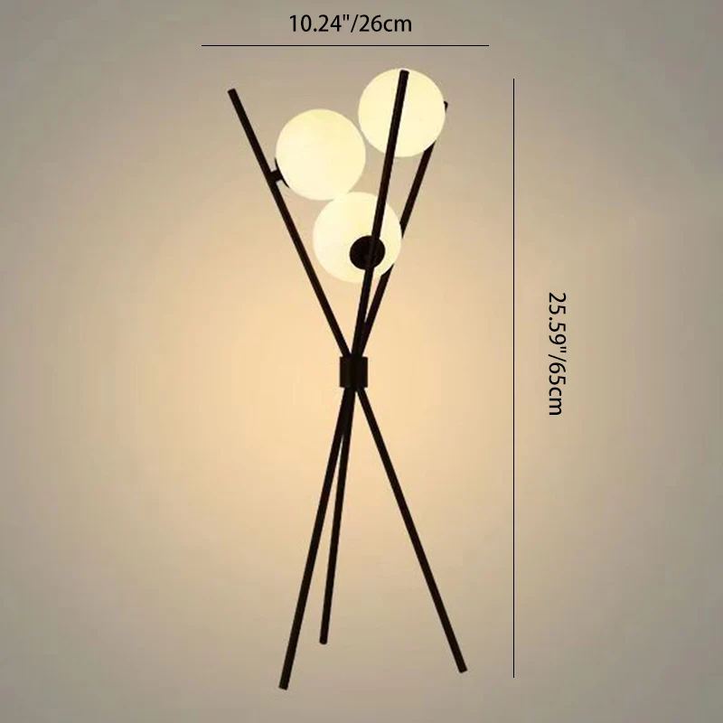 Contemporary Creative PLA 3D Moon Shade Iron Geometric Straight Line 3-Light Table Lamp For Bedroom