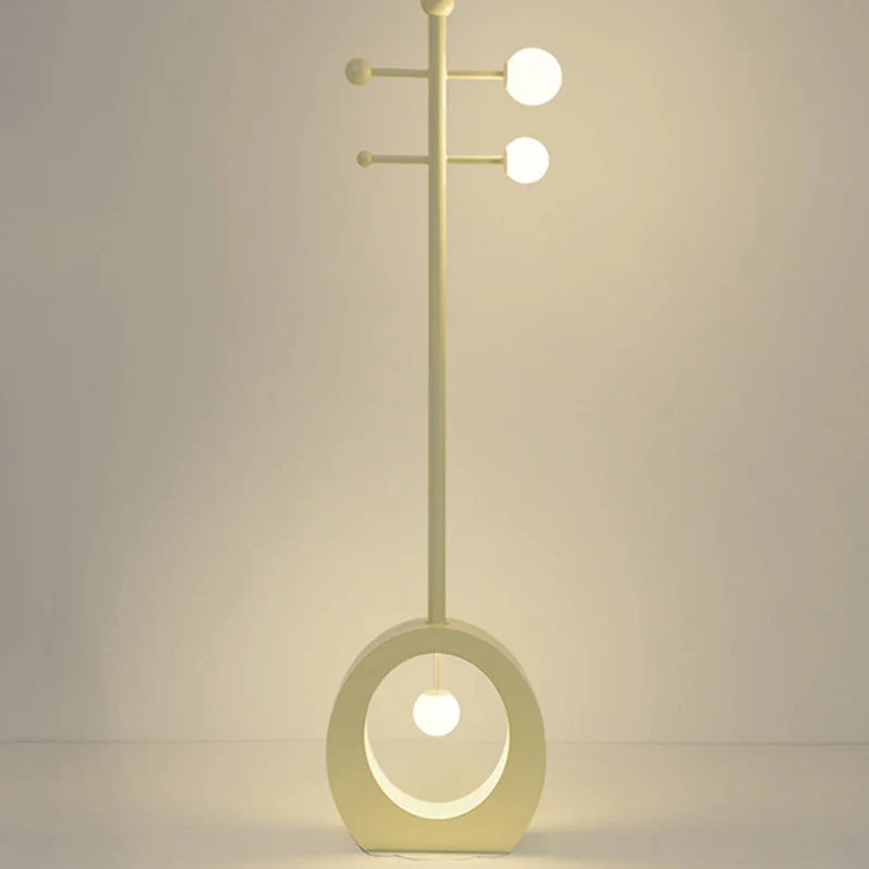 Contemporary Creative Cartoon Violin Iron Glass 3-Light Standing Floor Lamp For Living Room