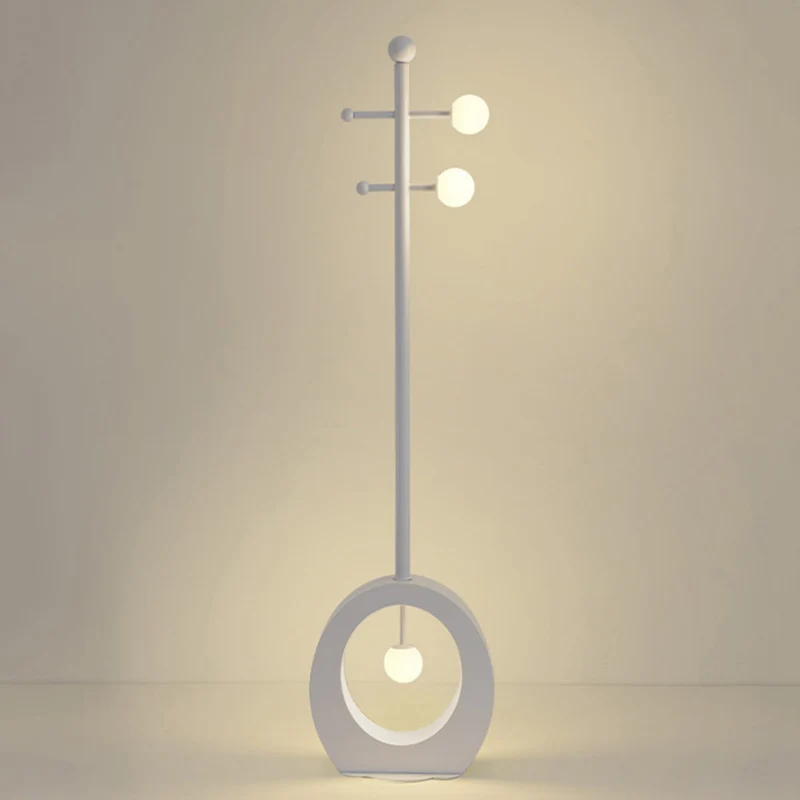 Contemporary Creative Cartoon Violin Iron Glass 3-Light Standing Floor Lamp For Living Room
