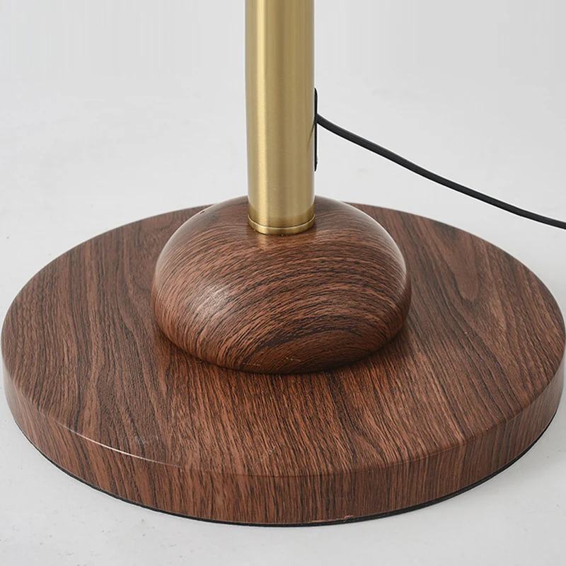 Contemporary Retro Curve Metal Fabric Lampshade Hardware 1 - Light Standing Floor Lamp For Living Room