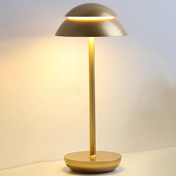 Contemporary Nordic Mushroom ABS Lampshade Round Base LED Table Lamp For Bedroom