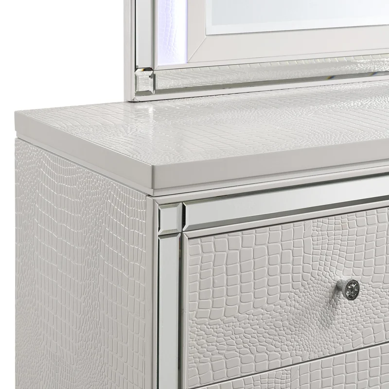 New Classic Furniture Valentino BA9698W Lighted Mirror - White