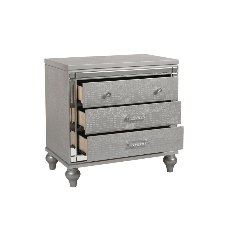 New Classic Furniture Valentino 3-Drawer Nightstand BA9698S-040