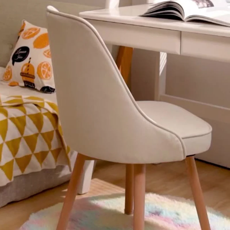 Modern Minimalist Square Curve Synthetic Fabric Plywood Cat Scratch Leather Desk Chair Backrest For Home Office