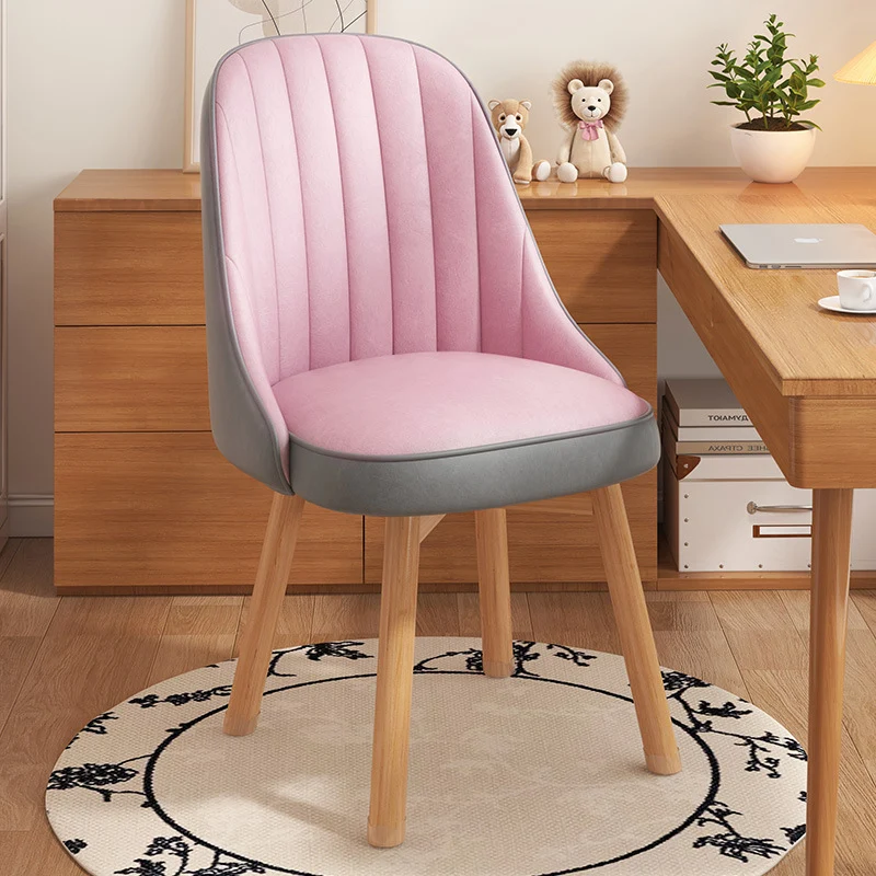 Modern Minimalist Square Curve Synthetic Fabric Plywood Cat Scratch Leather Desk Chair Backrest For Home Office