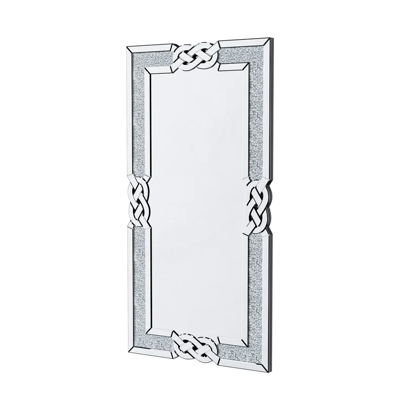 Large Crystal Crush Diamond Mirror for Wall Decor for for Living Room Bedroom Entryway