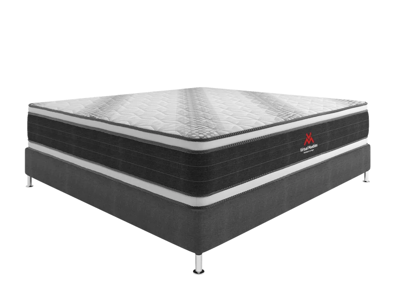 Combo para Habitación Troy, Incluye Base Cama Presidencial, Colchón y Protector