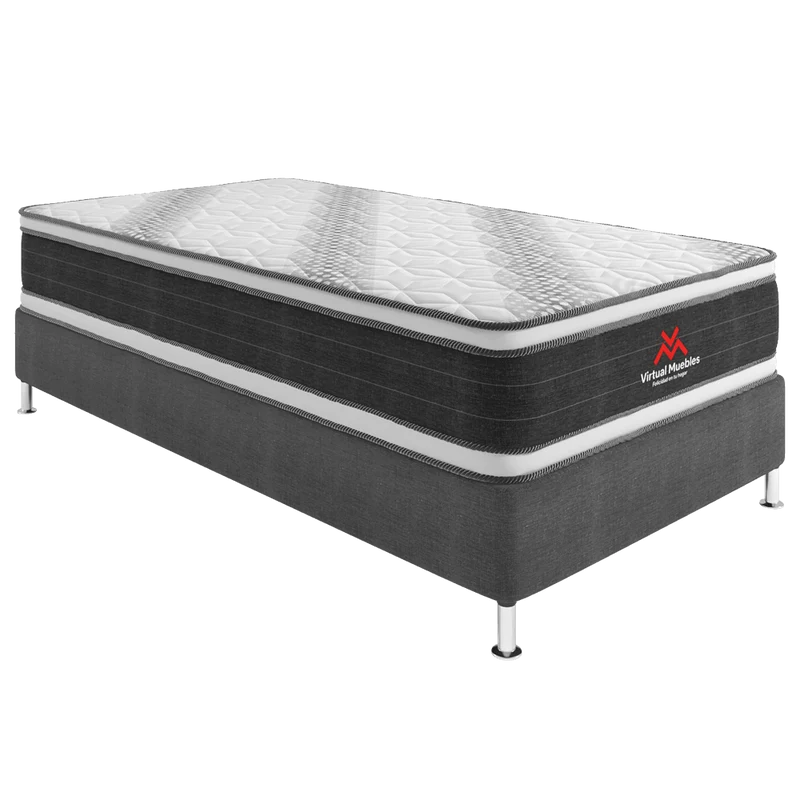 Combo para Habitación Acis, Incluye Base Cama Sencilla, Colchón y Protector