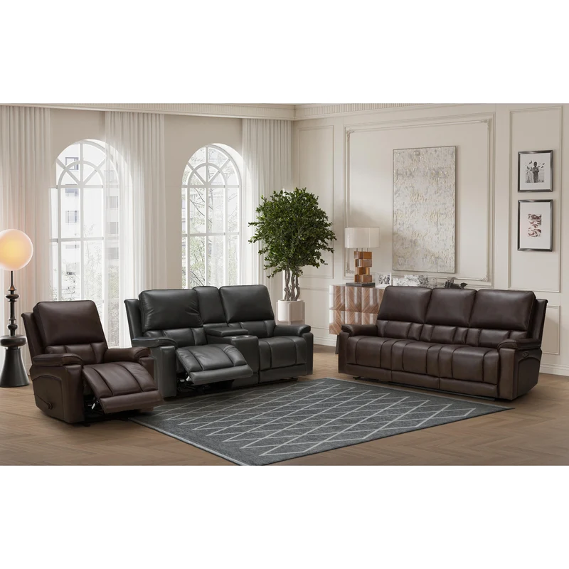 Behold Home 7581-39 Manual Motion Sofa - Stapleton Smoke Leather