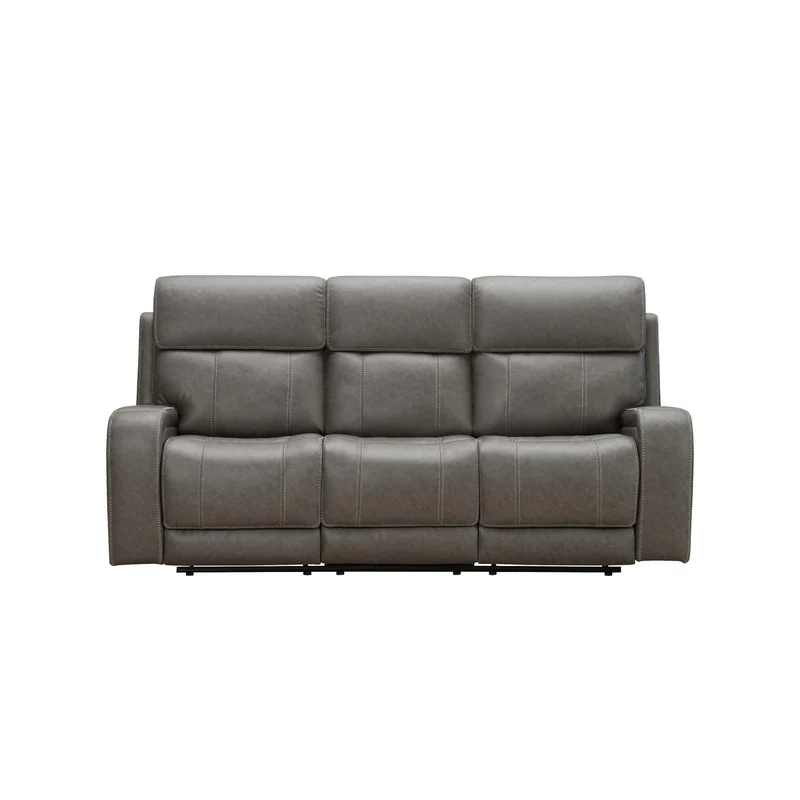 Behold Home 7552-39 Manual Sofa w Popout Cup Holders - Newport Pewter