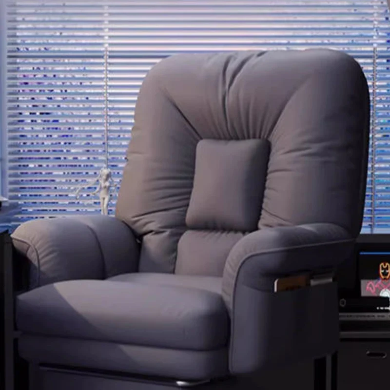 Modern Simplicity Square Soft Sticky Synthetic Fabric Metal Desk Chair Backrest Armrest For Home Office