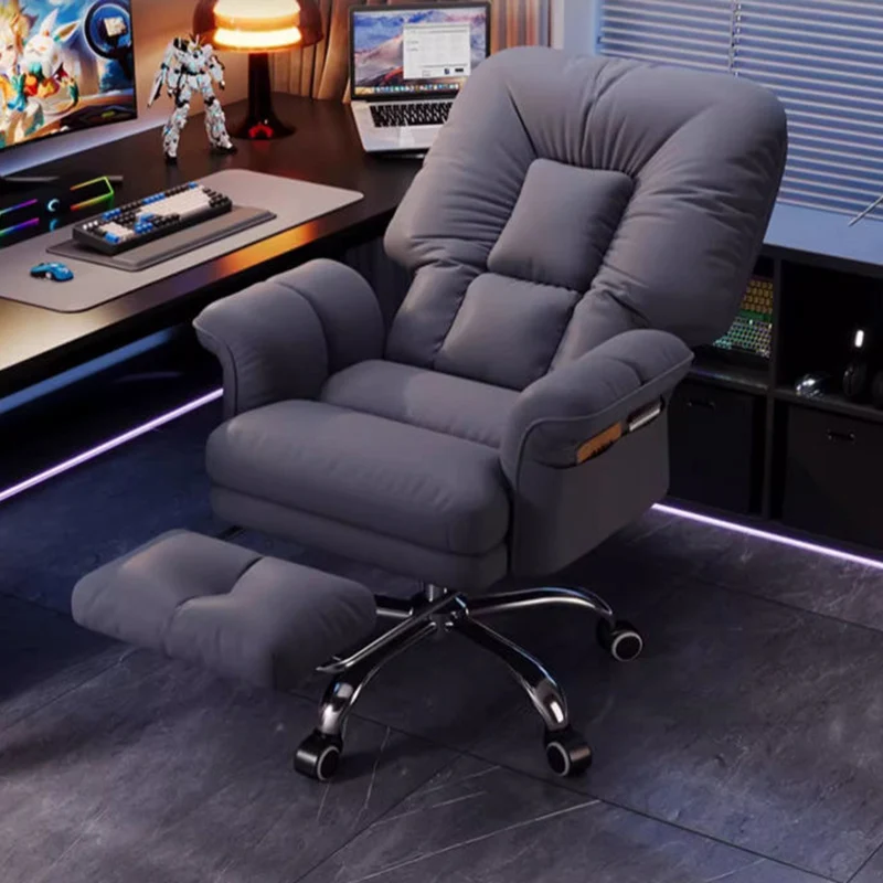 Modern Simplicity Square Soft Sticky Synthetic Fabric Metal Desk Chair Backrest Armrest For Home Office