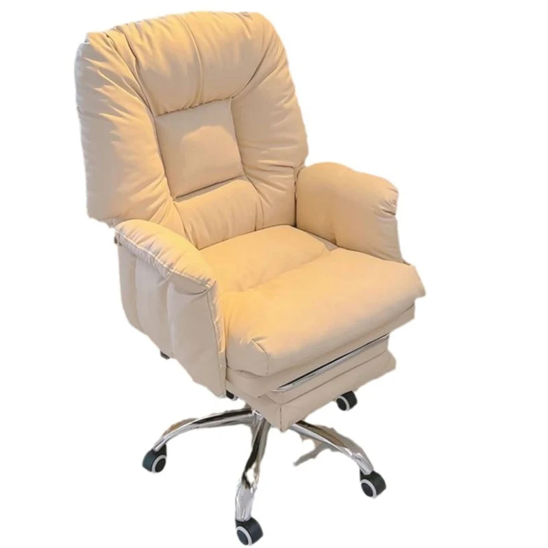 Modern Simplicity Square Soft Sticky Synthetic Fabric Metal Desk Chair Backrest Armrest For Home Office