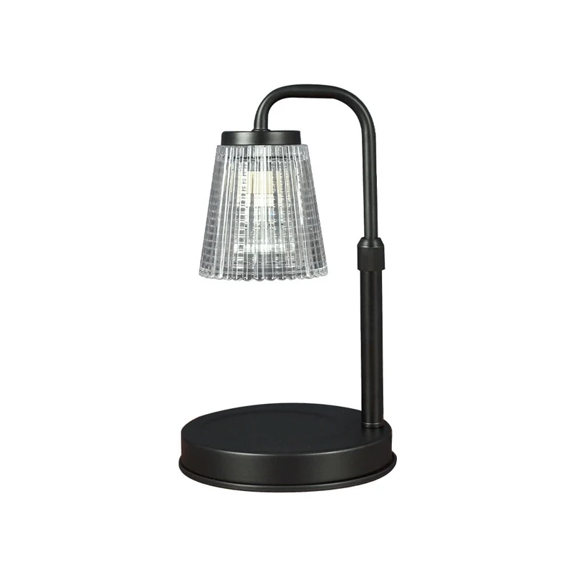 Modern Simplicity Iron Glass Cylinder Shade 1-Light Melting Wax Table Lamp For Bedroom