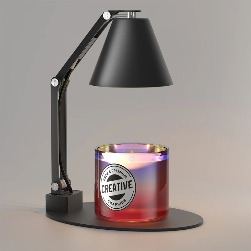 Modern Minimalist Romantic Collapsible Cylinder Striped Iron Glass Shade 1-Light Aroma Melting Wax Table Lamp For Bedroom