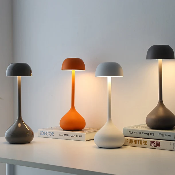 Contemporary Nordic Round Cylinder Aluminum LED Table Lamp For Living Room
