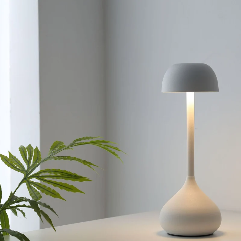 Contemporary Nordic Round Cylinder Aluminum LED Table Lamp For Living Room