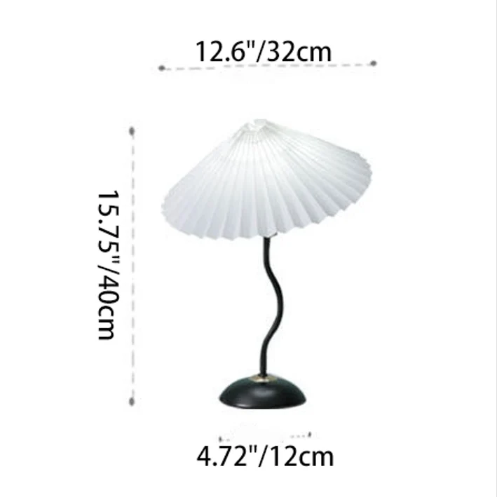 Contemporary Nordic Umbrella Fabric Lampshade Iron Base 1 - Light Table Lamp For Bedroom