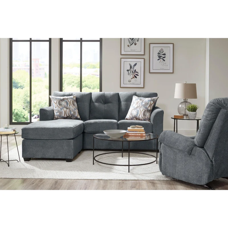 Behold Home 3900-23 Sofa Chaise - Jardin Charcoal