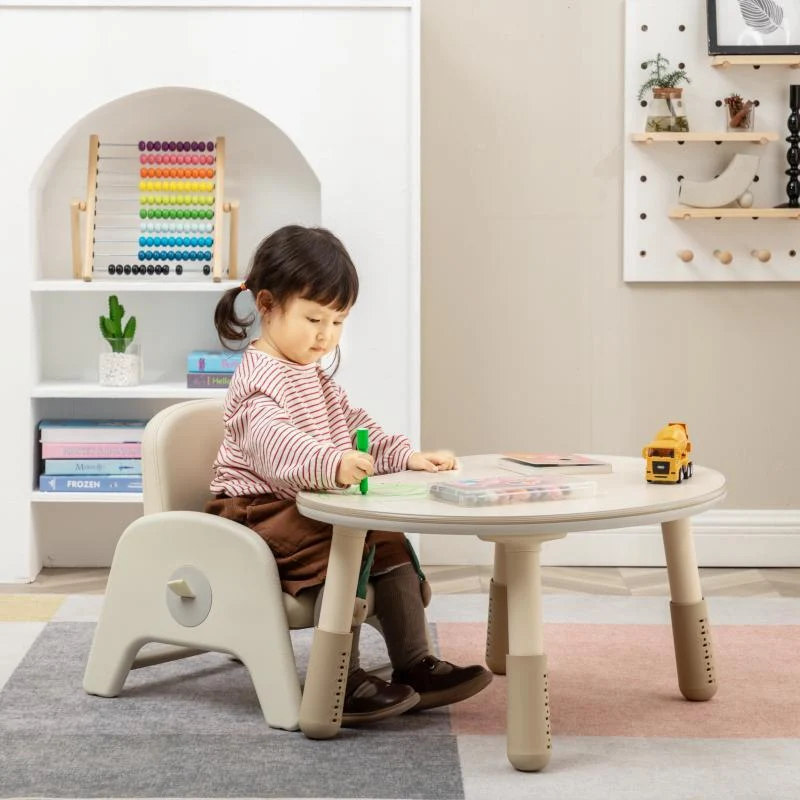 Modern Minimalist Kids Square Trapezoid Liftable PU Leather Metal Low Stool For Living Room