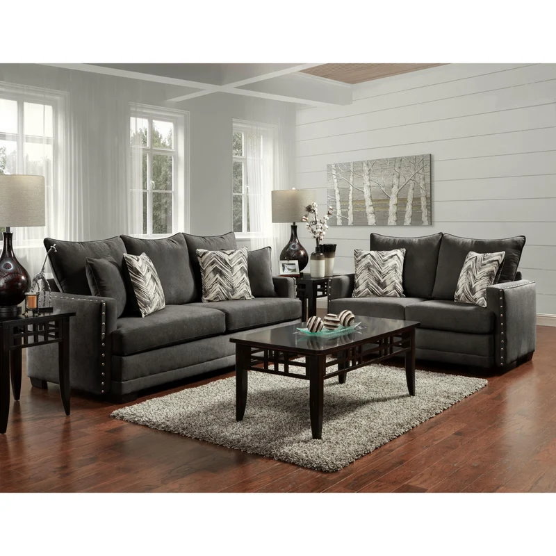 Behold Home 1683-130 Sofa - Chevy Charcoal
