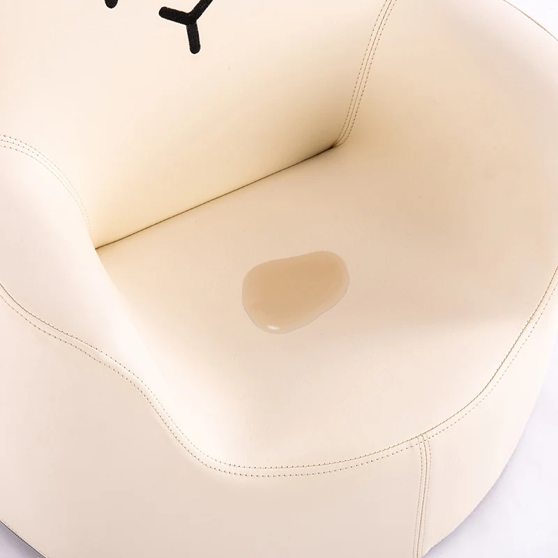 Contemporary Creative Kids Cartoon Animal PU Leather Foam Rabbit Bear Dinosaur Low Stool Backrest Armrest For Dining Room